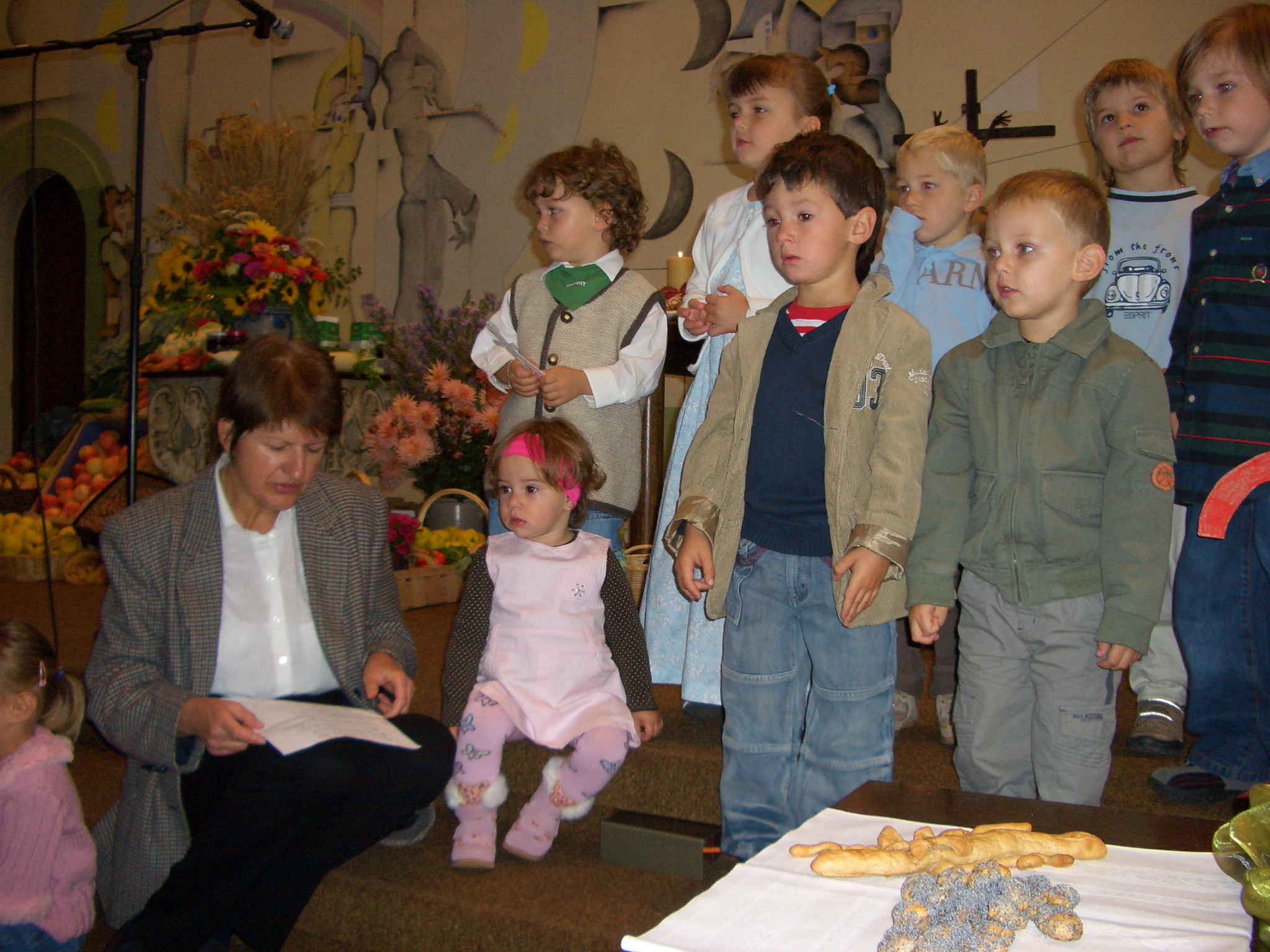Kindergartenkinder im Gottesdienst 2007