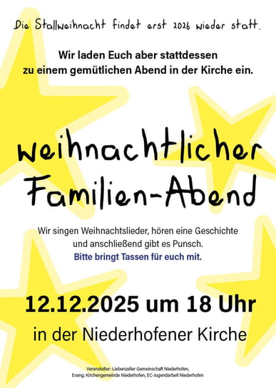 Weihnachtlicher Familienabend