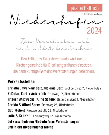 Kalender 2024 Übersicht