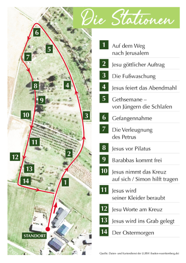 Karte Stationen Passionsweg