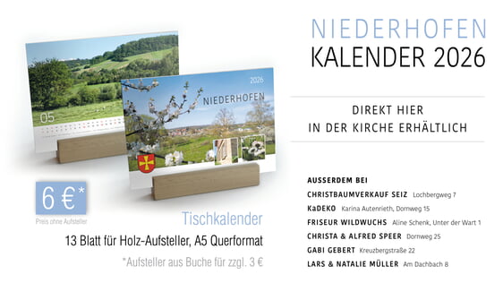 Werbung Kalender 2026